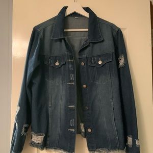 Xl distressed jean jacket